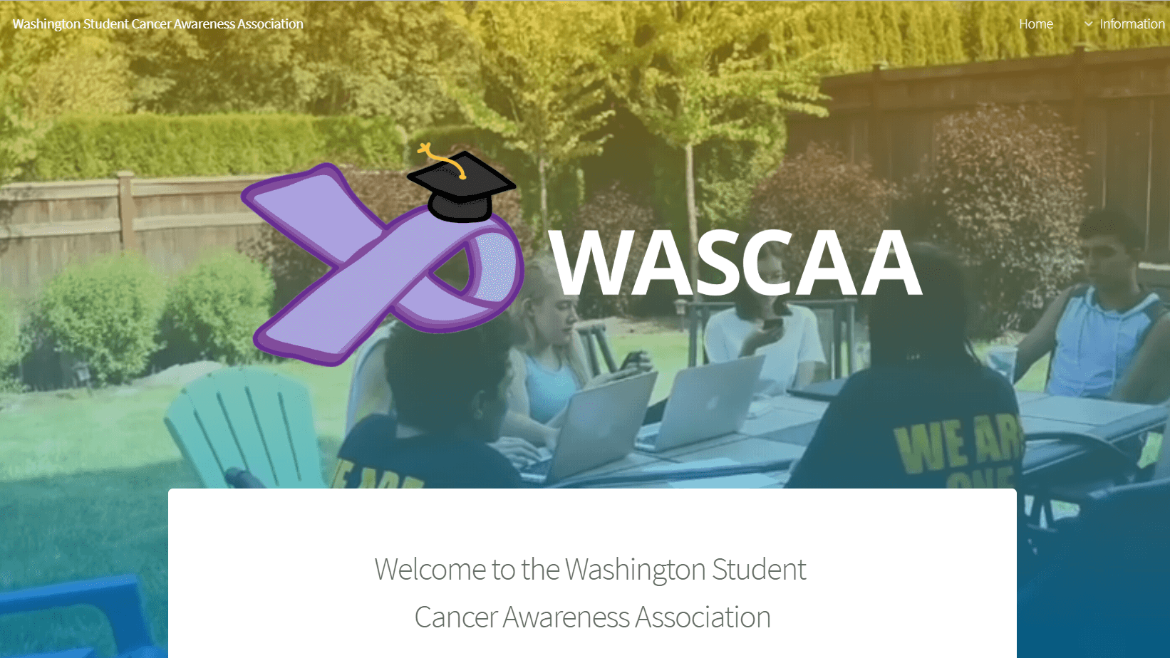 Washington Student Cancer Awareness Assocation Website